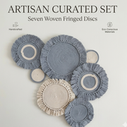 Handmade Macramé  - 7 Piece Set gray