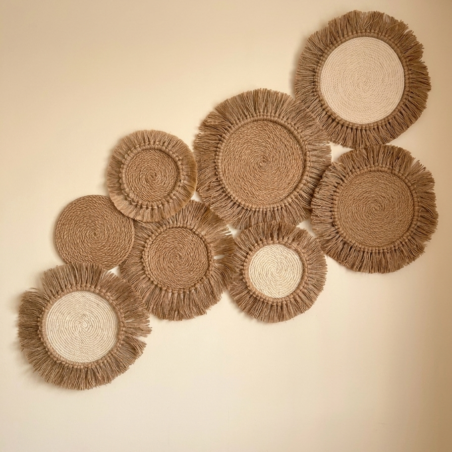 8-Piece Handmade Macrame Wall Art Set
