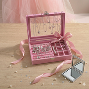 Pink Velvet Jewelry Organizer + Mirror (Gift)