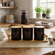 Coffee,Tea,Sugar Canister Set