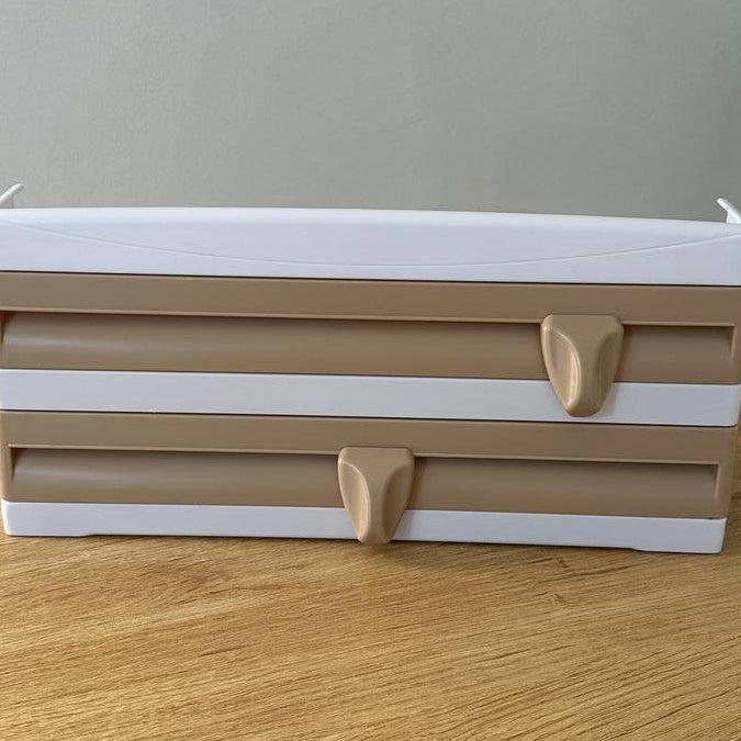 4 in 1 Multifunctional Organizer Wall Mounted Kitchen Shelf Paper Towel Holder Foil & Plastic Film Dispenser